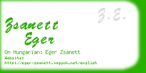 zsanett eger business card